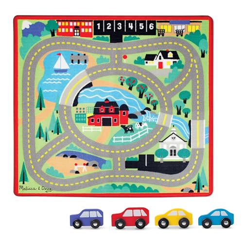 Melissa & Doug Spielteppich (100 x 90 Zentimeter) - Stadt und Straßen mit Autos (5 Teile) von Melissa & Doug