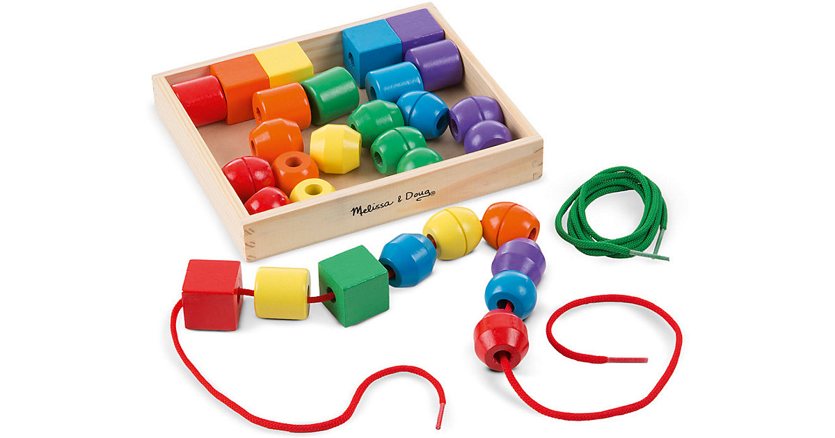 Erste Holzperlen zum Auffädeln bunt Erste Holzperlen zum Auffädeln bunt von Melissa & Doug