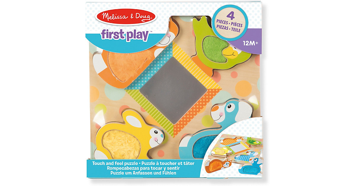 Holzklotz-Puzzle zum Anfassen und Fühlen, 4 Teile Holzklotz-Puzzle zum Anfassen und Fühlen, 4 Teile von Melissa & Doug