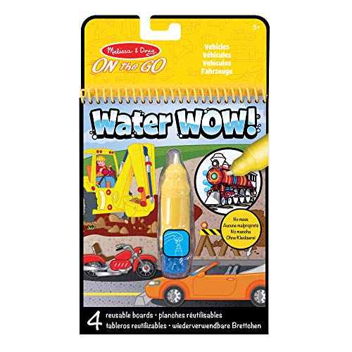 Melissa and Doug Water Wow Malbuch mit Wasserstift | Fahrzeuge malen mit Wasser | Wassermalbuch ab 3 4 5 6 Jahre | Magic Colouring Book | Wasserzauber | für Kinder von Melissa & Doug