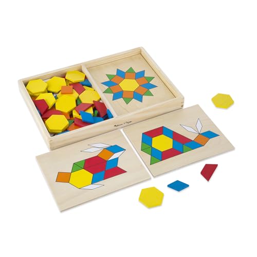 Melissa & Doug 10474 Musterblöcke und -bretter, klassisches Spielzeug, aus Holz von Melissa & Doug