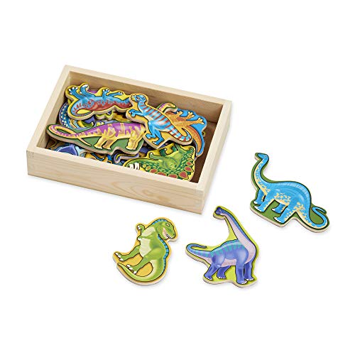 Melissa and Doug Magnete Dinosaurier Holz, Magnete Kinder, Magnetdinosaurier für Magnettafel Kinder und Kühlschrankmagnete Kinder, Magnet Spielzeug Kinder, Magnetspiel ab 2 3 4 von Melissa & Doug