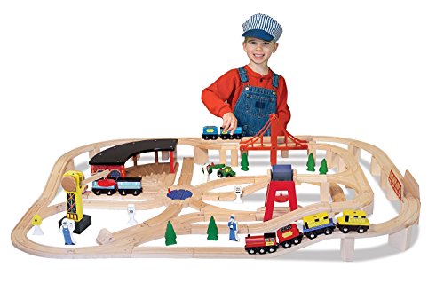 Melissa & Doug Wooden Railway Set von Melissa & Doug