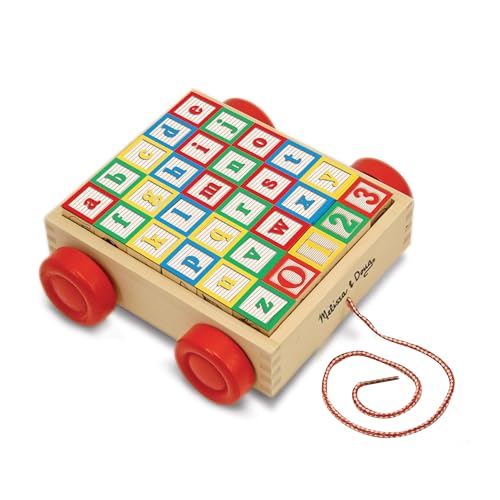 Melissa & Doug 11169 Holzbausteine ABC im Holzwagen (30 Teile) von Melissa & Doug
