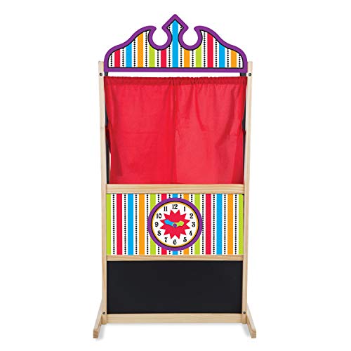 Melissa & Doug 12530 Deluxe Puppet Theatre PuppentheaterausHolz, Mehrfarben, Standalone von Melissa & Doug