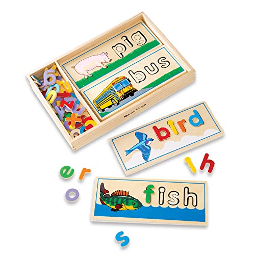 Melissa & Doug See & Spell , Spelling Game , Wooden Alphabet Letters and Words , Word Flash Cards , Learning Toy , Motor Skills , Problem Solving , Spelling for 4-6 year olds , Gift for Boy or Girl von Melissa & Doug