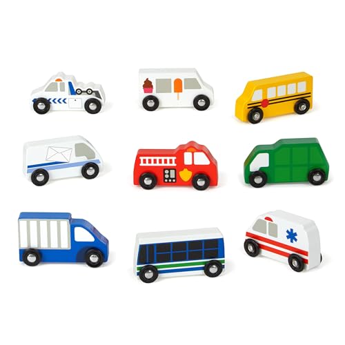 Melissa & Doug Wooden Town Vehicles , Wooden Toy & Trains , Trucks & Vehicles , 3+ , Gift for Boy or Girl von Melissa & Doug