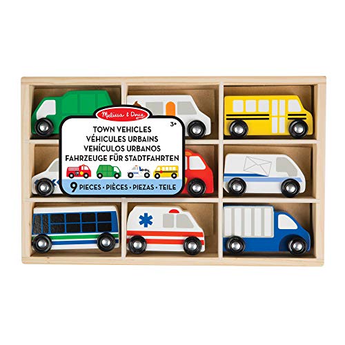 Melissa & Doug Wooden Town Vehicles , Wooden Toy & Trains , Trucks & Vehicles , 3+ , Gift for Boy or Girl von Melissa & Doug