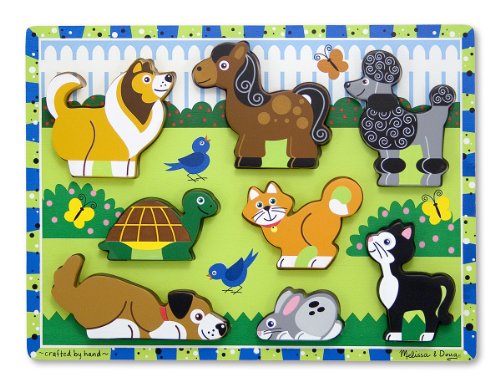 Melissa & Doug Pets Chunky Puzzle | Puzzles | Wooden Toy | 2+ | Gift for Boy or Girl von Melissa & Doug