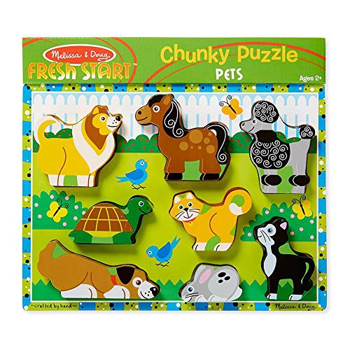 Melissa & Doug Pets Chunky Puzzle | Puzzles | Wooden Toy | 2+ | Gift for Boy or Girl von Melissa & Doug