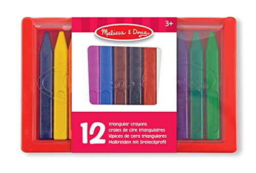 Melissa & Doug 14135 - Spielwerkzeug, Triangular Crayon Set, 12 Stück, Mehrfarbig von Melissa & Doug