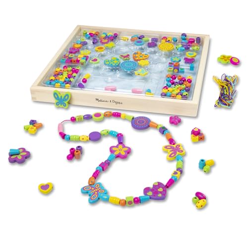 Melissa & Doug Perlen-Set aus Holz für Kinder ab 4 Jahren, für das Designen von Armbändern, Schmuck und für kreative Ideen, Wooden Bead Bouquet von Melissa & Doug