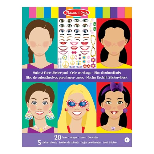 Melissa & Doug Stickerbrett zur Gestaltung eines Gesichts | Aktivitätsbrett | Stickerbrett | 3+ | Geschenk für Jungen oder Mädchen von Melissa & Doug