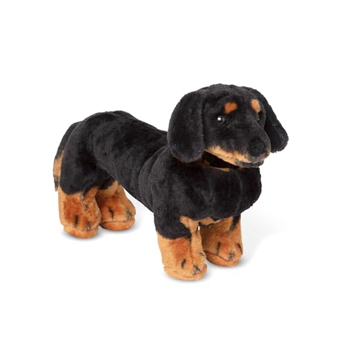 Melissa & Doug Dachshund - Plush | Soft Toy | Animal | All Ages | Gift for Boy or Girl, 35 cm, Schwarz von Melissa & Doug
