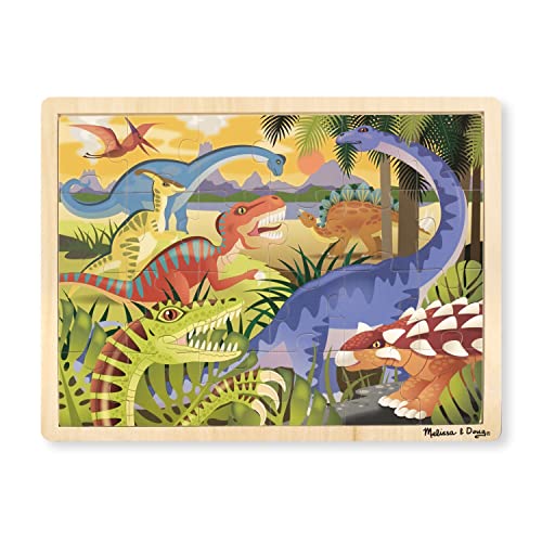 Melissa & Doug 19066 Holzpuzzle Dinosaurier (24 Teile) von Melissa & Doug