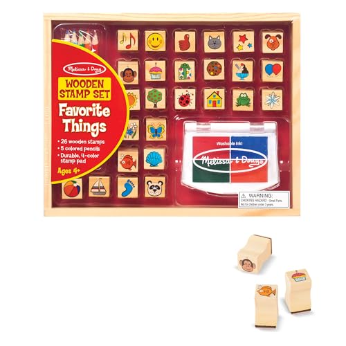 Melissa & Doug Lieblingssachenstempelset | Kunsthandwerk | Stempelset | 3+ | Geschenk für Jungen oder Mädchen von Melissa & Doug