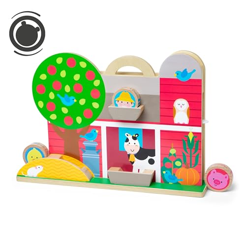 Melissa & Doug GO Tots Trubel in der Scheune, Holzspielzeug für Kleinkinder, Entwicklungsspielzeug, Holzspielzeug ab 1 jahr, Geschenk für Baby-Jungen-Mädchen, FSC-zertifizierte Materialien von Melissa & Doug