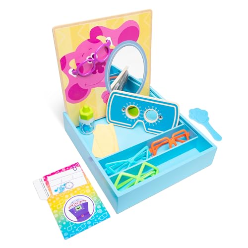 Melissa & Doug Blue's Clues & You Spielset Zeit für Brillen | Holzspielzeug | Rollenspiel-Spielzeug für Kinder | 3+ | Geschenk für Jungen oder Mädchen | FSC-zertifizierte Materialien von Melissa & Doug