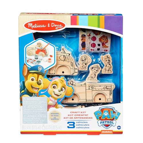 Melissa & Doug Paw Patrol hölzernes Mal- und Bastelset | 3+| Fahrzeuge und Kinderspielzeug | Geschenke für Jungen und Mädchen von Melissa & Doug