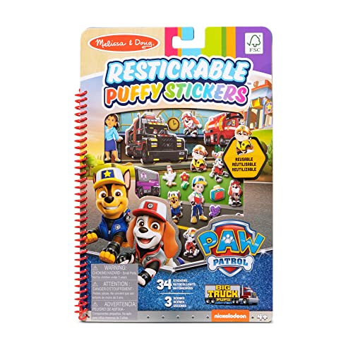 Melissa and Doug Stickeralbum & Paw Patrol | Wiederverwendbare Sticker für Kinder | Geschenk für Jungs & Mädchen | Stickerset & Aufkleber Ab 4 Jahre von Melissa & Doug