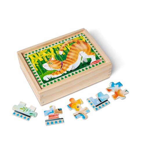 Melissa & Doug 4 Holzpuzzle im Kästchen - Haustiere von Melissa & Doug