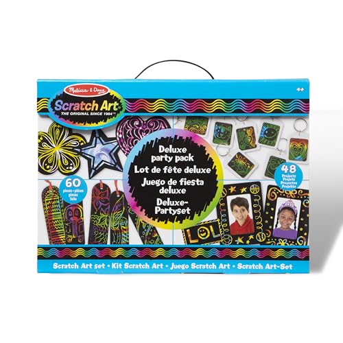 Melissa & Doug 42045 Deluxe Party Pack Keychain Scratch Art, Mehrfarbig von Melissa & Doug