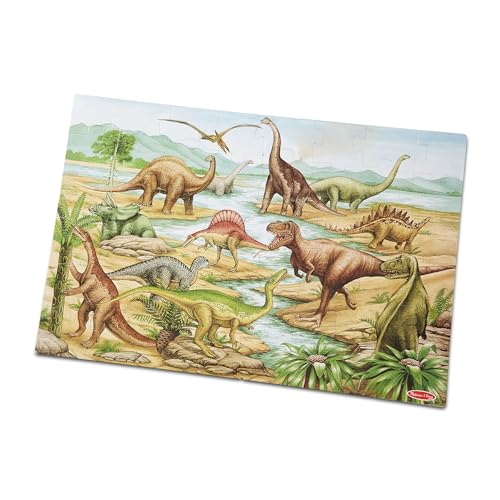 Melissa & Doug Fussbodenpuzzle „Dinosaurier" | Puzzle für Kinder | Problemlösung | Lernspielzeug | 3+ | Geschenk für Jungen oder Mädchen von Melissa & Doug