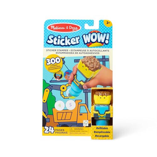 Melissa & Doug Sticker Wow 24-seitiger Aktivitätenblock und Sticker-Stempel, 300 Sticker, Kunst und Handwerk, Sammelfigur – Bulldozer Melissa & Doug Sticker Wow 24-seitiger Aktivitätenblock und Sticker-Stempel, 300 Sticker, Kunst und Handwerk, Sammelfigur – Bulldozer von Melissa & Doug