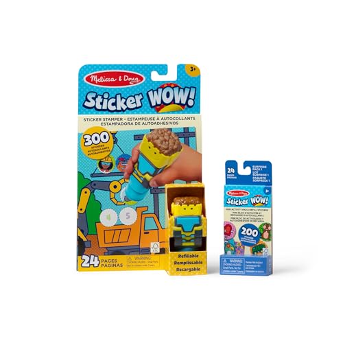 Melissa & Doug Sticker Wow Bulldozer-Set: 24-seitiger Aktivitätenblock, Sticker-Stempel, 500 Sticker, Kunst und Handwerk, Sammelfigur Melissa & Doug Sticker Wow Bulldozer-Set: 24-seitiger Aktivitätenblock, Sticker-Stempel, 500 Sticker, Kunst und Handwerk, Sammelfigur von Melissa & Doug