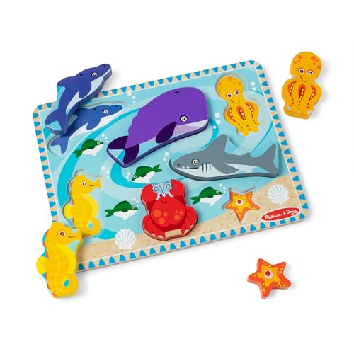 Melissa & Doug 51020 Meerestiere-Puzzle mit großen Holz – 7 Teile Melissa & Doug 51020 Meerestiere-Puzzle mit großen Holz – 7 Teile von Melissa & Doug