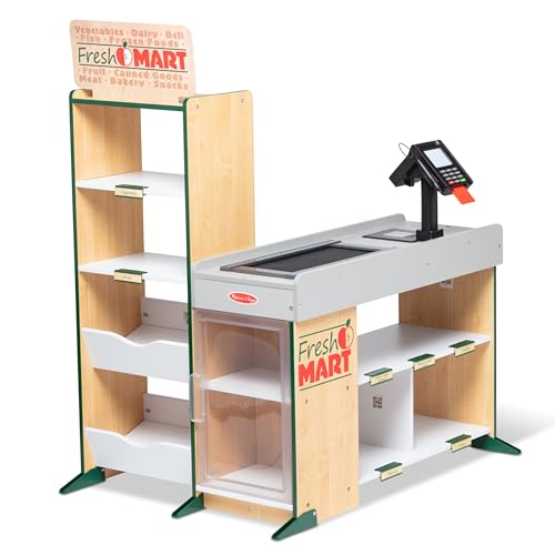 Melissa & Doug Kaufladen aus Holz für Kinder ab 3 Jahren, mit Förderband, Scanner und Kartenzahlung, mit Soundeffekten Melissa & Doug Kaufladen aus Holz für Kinder ab 3 Jahren, mit Förderband, Scanner und Kartenzahlung, mit Soundeffekten von Melissa & Doug