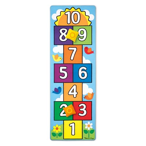 Melissa & Doug 96152 Hop & Count Hopscotch Teppich (frustfreie Verpackung), Mehrfarbig von Melissa & Doug