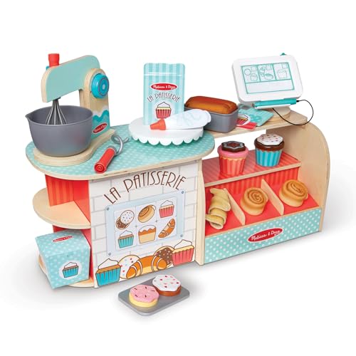 Melissa & Doug Bäckerei La Patisserie aus Holz (39 Teile) | Holzspielzeug Für Kinder | Rollenspielzeug | Montessori Spielzeug | 3+ | Geschenk für Jungen oder Mädchen | FSC-zertifizierte Materialien von Melissa & Doug