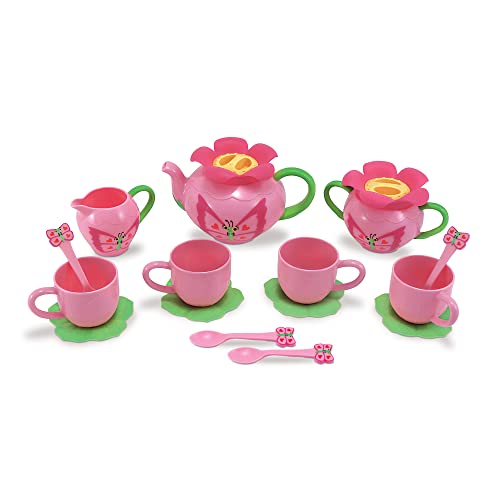 Melissa & Doug Bella Butterfly Pretend Play Tea Set (Food-Safe Material, Frustration-Free Packaging, Great Gift for Girls and Boys - Best for 3, 4, and 5 Year Olds) von melissa & doug
