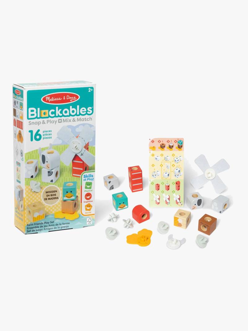 Melissa &  Doug Blockables Bausatz Bauernhoftiere 16 Teile von Melissa & Doug