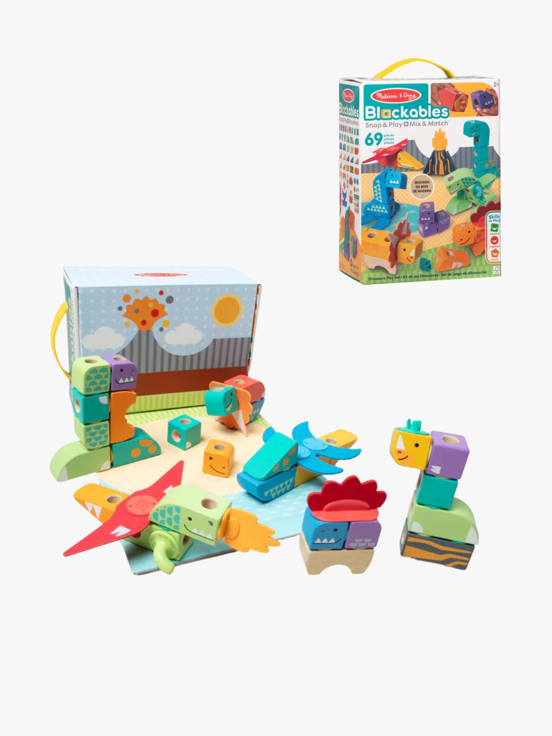 Melissa &  Doug Blockables Bauset Dinosaurier 69 Teile von Melissa & Doug
