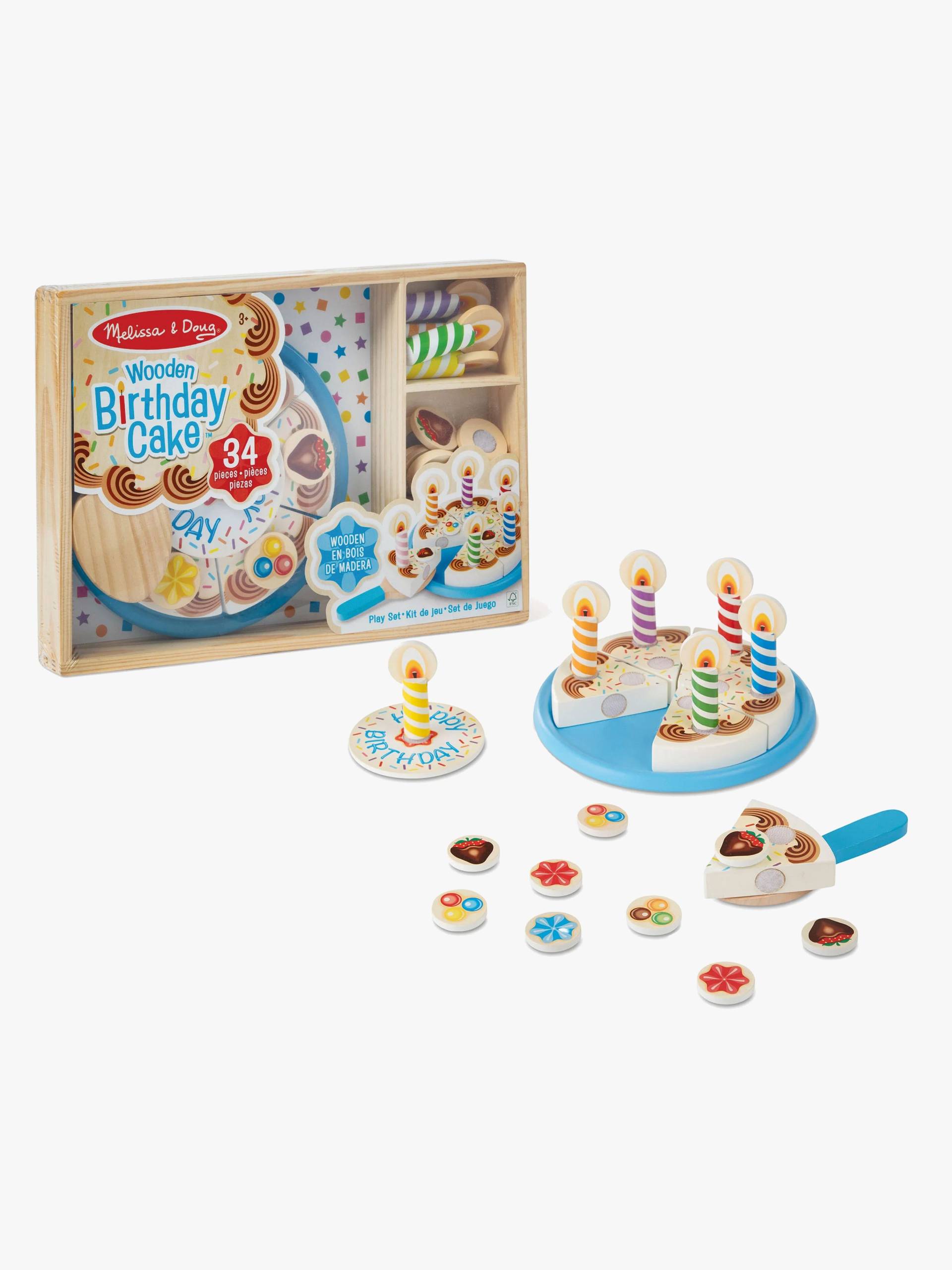 Melissa &  Doug Blockables Spielzeugkuchen Holz 34 Teile von Melissa & Doug