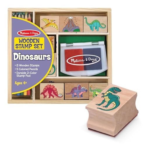 Melissa & Doug Dinosaur Stamp Set | Arts & Crafts | Stamp Sets & Stencils | 4+ | Gift for Boy or Girl von Melissa & Doug