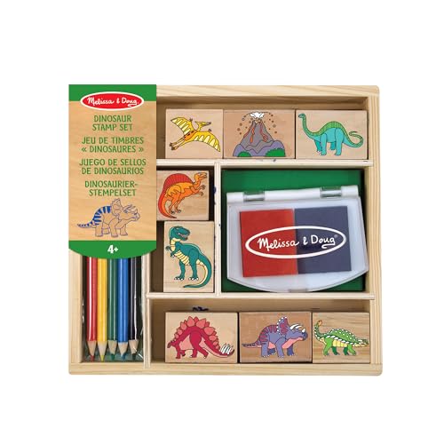 Melissa & Doug Dinosaurier Holzstempel Set - mit 8 Stempeln, 2 Stempelfarben und 5 Buntstiften, für kreative Beschäftigung, für Kinder ab 4 Jahren Melissa & Doug Dinosaurier Holzstempel Set - mit 8 Stempeln, 2 Stempelfarben und 5 Buntstiften, für kreative Beschäftigung, für Kinder ab 4 Jahren von Melissa & Doug