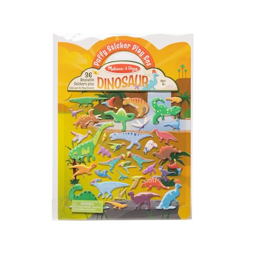 Melissa & Doug Dinosaurier Puffy Sticker-Spielset Reise Spielzeug (doppelseitiger Hintergrund, 36 wiederverwendbare Puffy Sticker, tolles Geschenk für Mädchen und Jungen – Beste für 4, 5, 6 und 7 Jahre) von Melissa & Doug