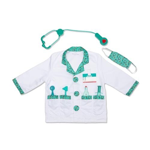 Melissa & Doug Doctor Role-Play Costume Set (Pretend Play, High-Quality Materials, Machine Washable, 44.45 cm H × 60.96 cm W × 1.905 cm L) von Melissa & Doug