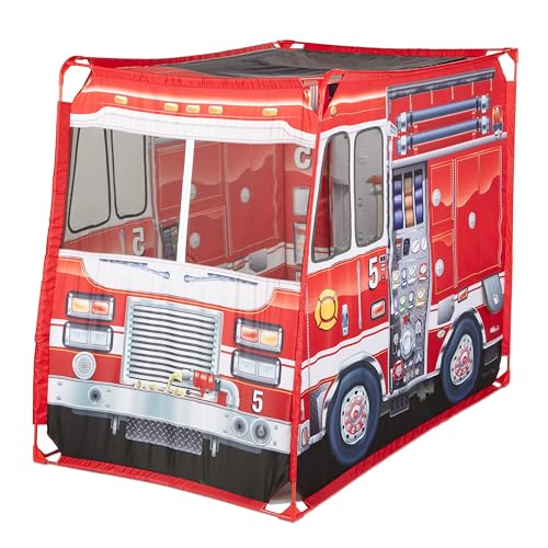 Melissa & Doug Feuerwehrauto-Spielzeug-Zelt | Rollenspielzeug | Spielen Zelt für Kinder| 3+ | Geschenk für Jungen oder Mädchen von Melissa & Doug