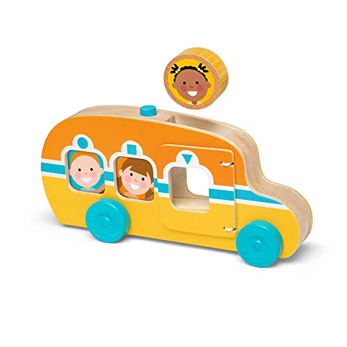 Melissa & Doug GO Tots Bus Rollen & Fahren, Holzspielzeug für Kleinkinder, Entwicklungsspielzeug, Holzspielzeug ab 1 jahr, Geschenk für Baby-Jungen-Mädchen, FSC-zertifizierte Materialien von Melissa & Doug