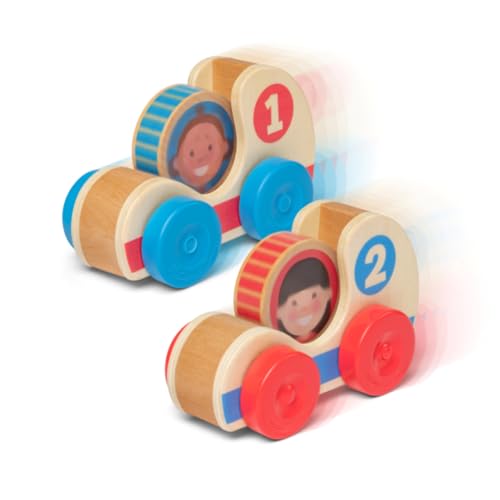 Melissa & Doug GO Tots Rennwagen aus Holz, Holzspielzeug für Kleinkinder, Entwicklungsspielzeug, Holzspielzeug ab 1 jahr, Geschenk für Baby-Jungen-Mädchen, FSC-zertifizierte Materialien von Melissa & Doug