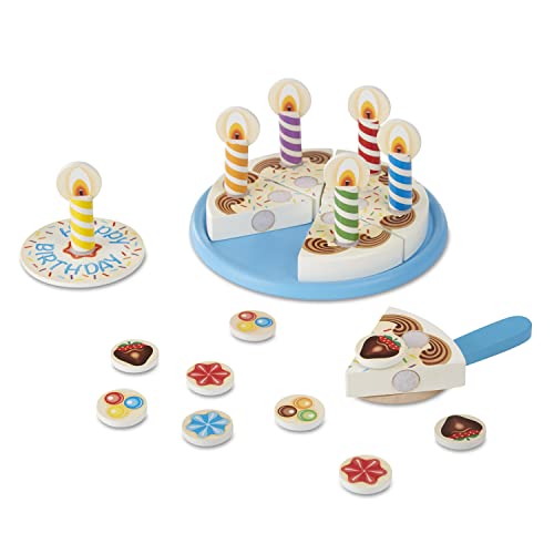 Melissa & Doug Geburtstagskuchen aus Holz | Fantasiespiel | Essensspiel | 3+ | Geschenk für Jungen oder Mädchen von Melissa & Doug