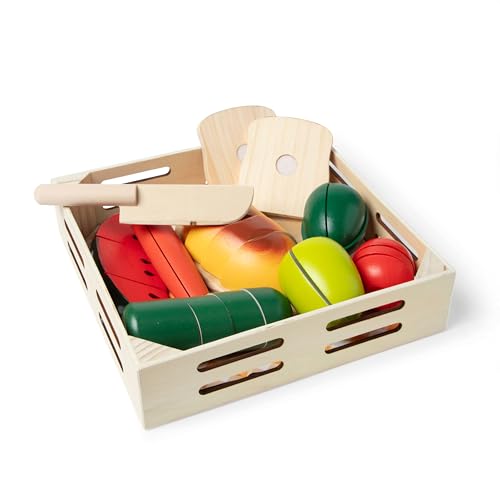 Melissa & Doug Hölzern Essen schneiden | Rollenspiel-Spielzeug-Essen-Spiel | 3+ | Geschenk für Jungen oder Mädchen, Cutting food Melissa & Doug Hölzern Essen schneiden | Rollenspiel-Spielzeug-Essen-Spiel | 3+ | Geschenk für Jungen oder Mädchen, Cutting food von Melissa & Doug