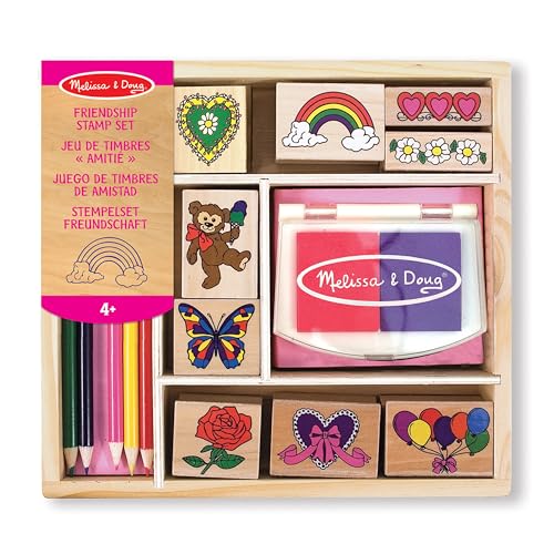 Melissa & Doug Holzstempelset Freundschaft – 9 Stempel, 5 Buntstifte und EIN zweifarbiges Stempelkissen Melissa & Doug Holzstempelset Freundschaft – 9 Stempel, 5 Buntstifte und EIN zweifarbiges Stempelkissen von Melissa & Doug
