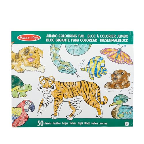 Melissa & Doug Jumbo Colouring Pad - Animals | Activity Pad | Coloring Pads | 3+ | Gift for Boy or Girl von Melissa & Doug