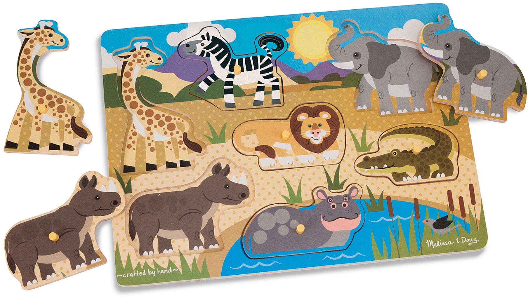 Melissa & Doug Knopfpuzzle Safari, 7 Teile Melissa & Doug Knopfpuzzle Safari, 7 Teile von Melissa & Doug