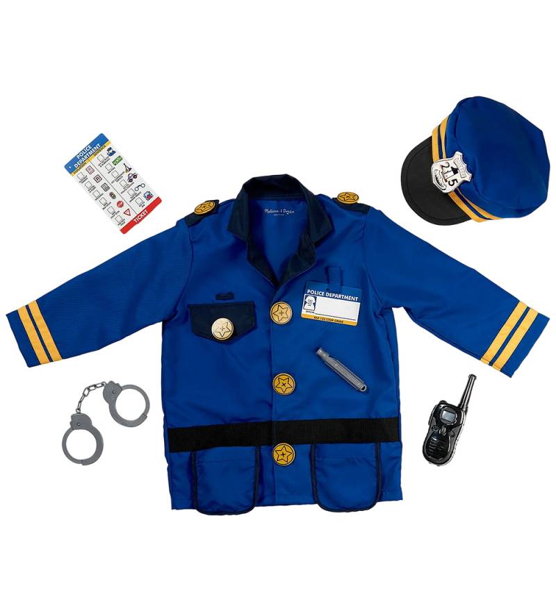 Melissa & Doug Kostüm - Polizeibeamter-Set - 8 Teile - Melissa & Doug - 3-6 Jahre (98-116) - Kostüme von Melissa & Doug